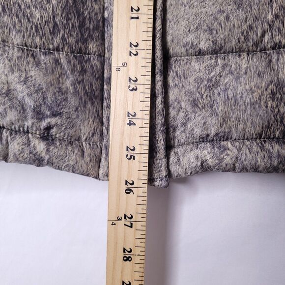 Michael Kors Puffer Vest Small Green Animal Print Zip Up - Picture 6 of 10